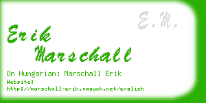 erik marschall business card